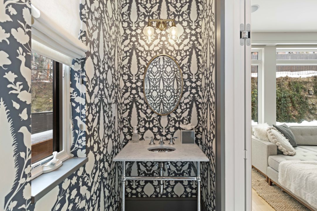 Hoboken Hudson Street Home Powder Room Wallpaper