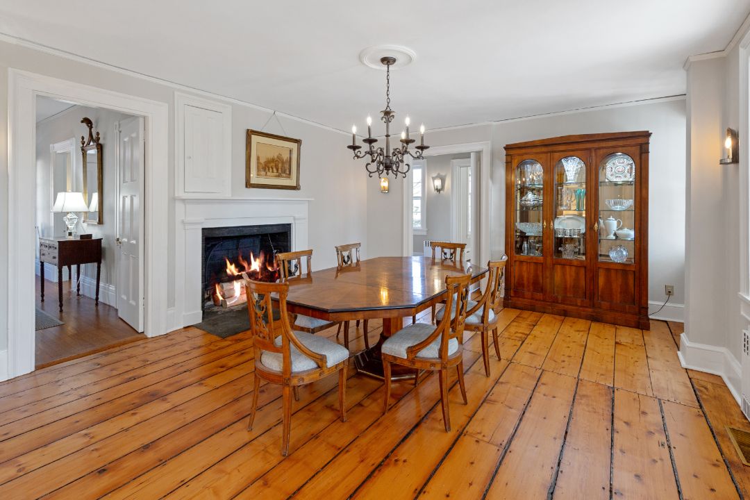 Rings End Road Darien Colonial Dining Room Fireplace