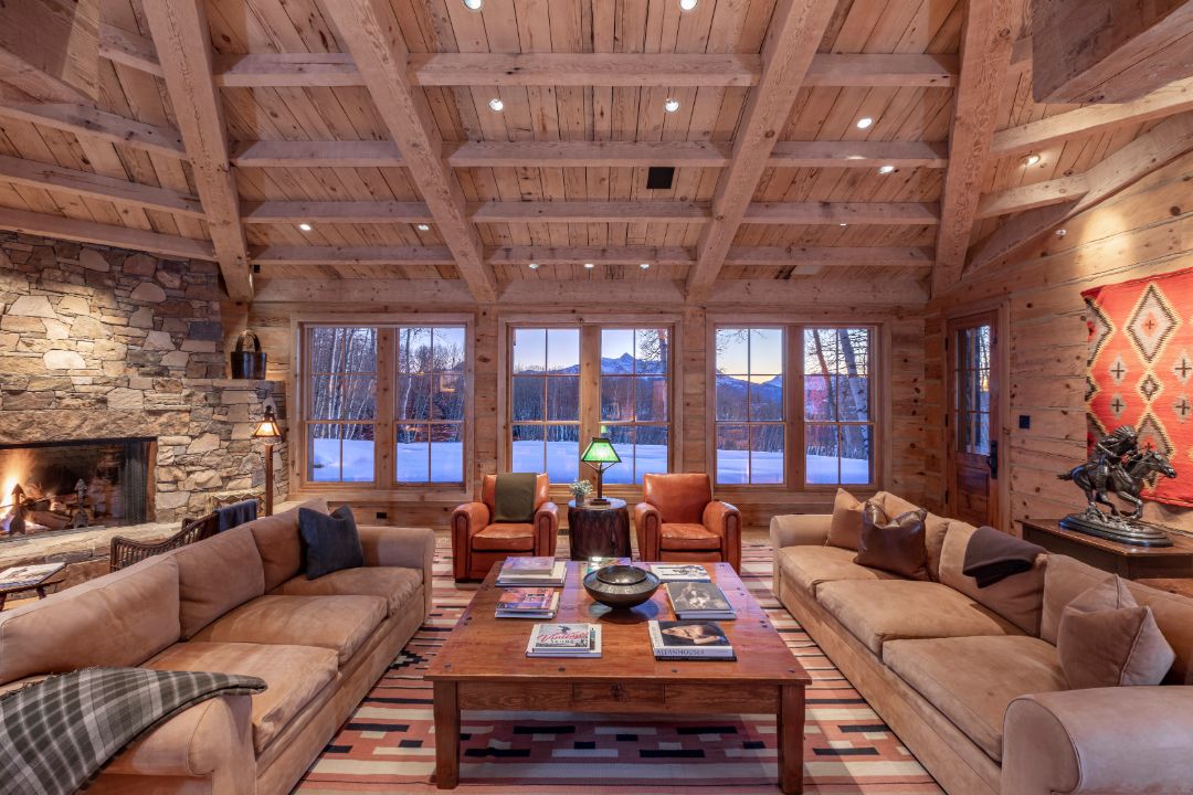 Tom Cruise Telluride Estate Living Room