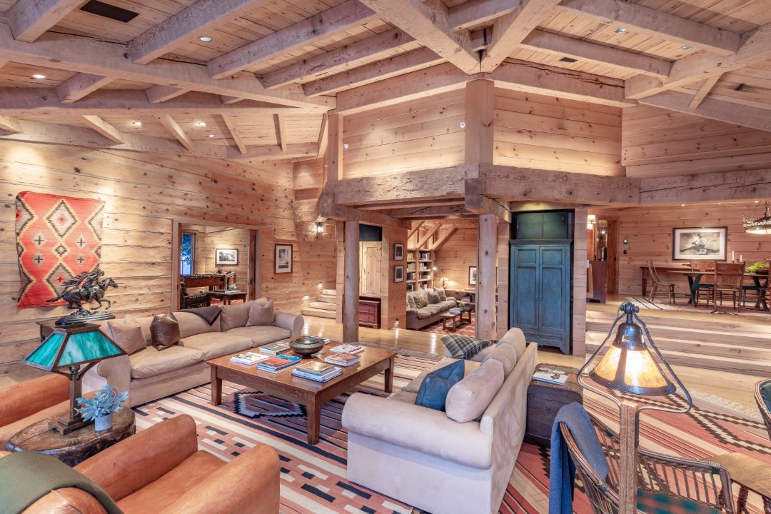 Tom Cruise Telluride Estate Beamed Ceiling