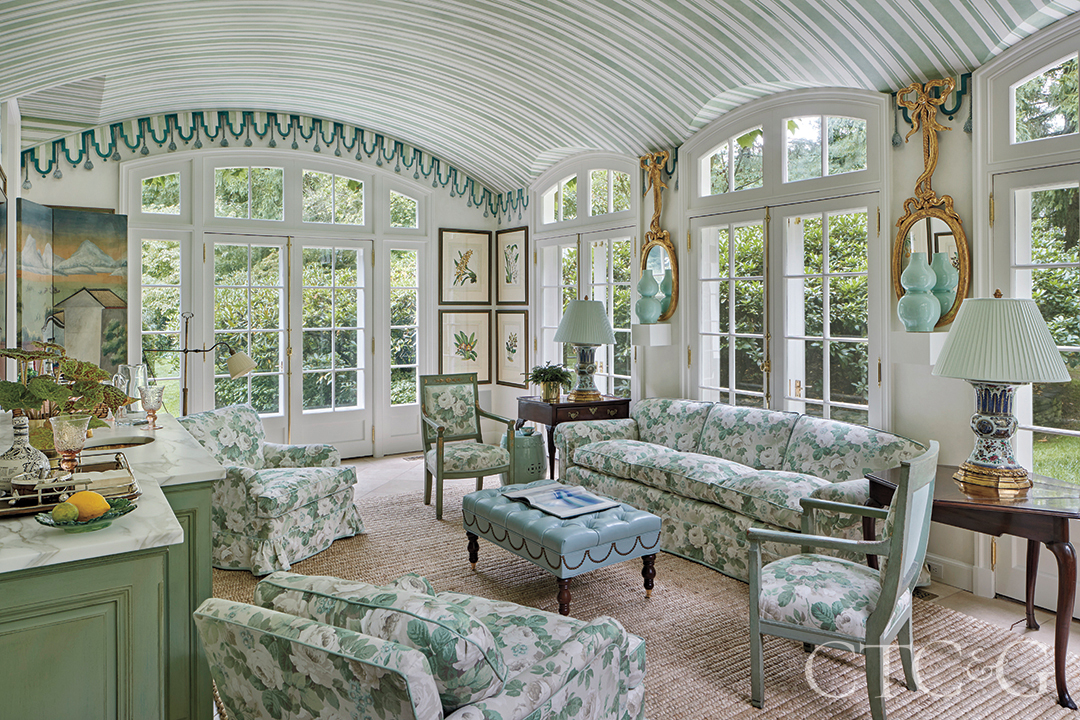 Traditional Living Room In Greenwich Home