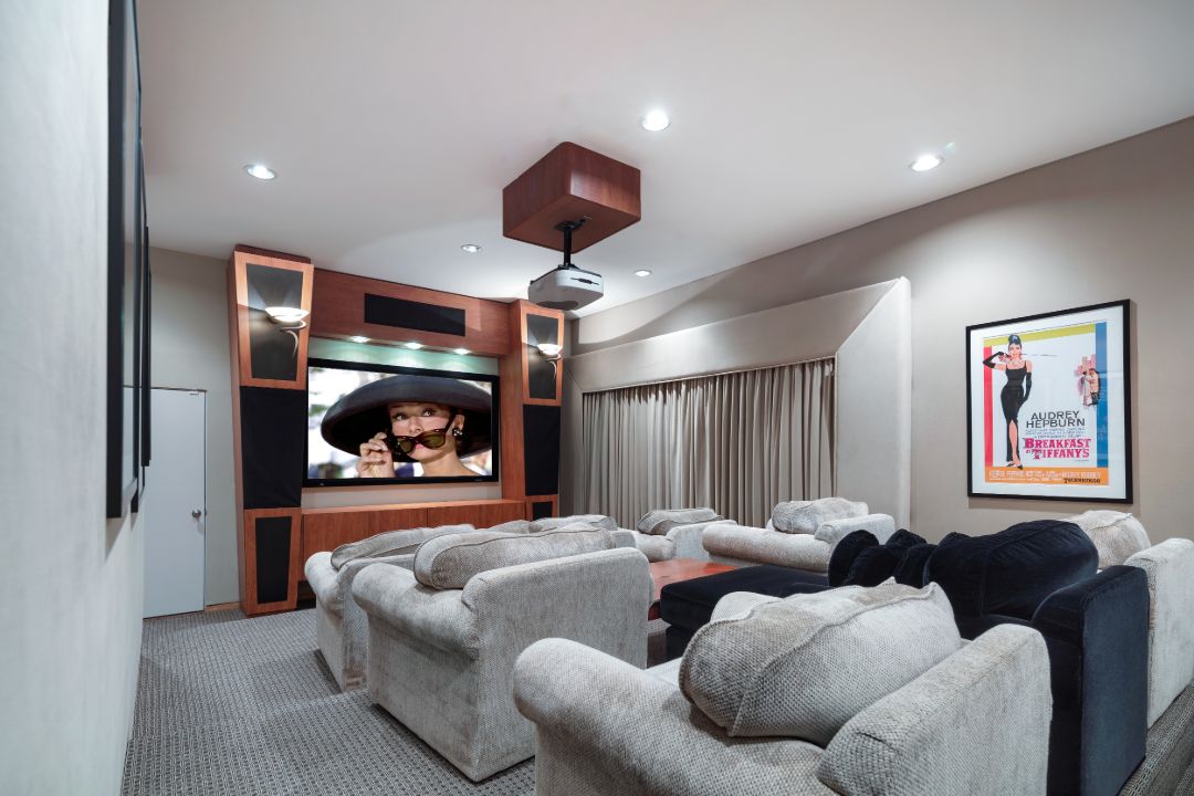 Quogue Village Hamptons Oceanfront Contemporary Home Theater