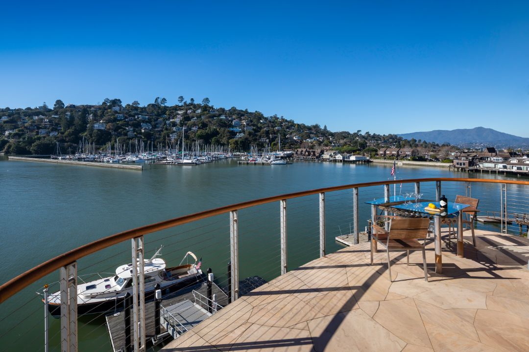 Belvedere San Francisco Bay Waterfront Home Balcony