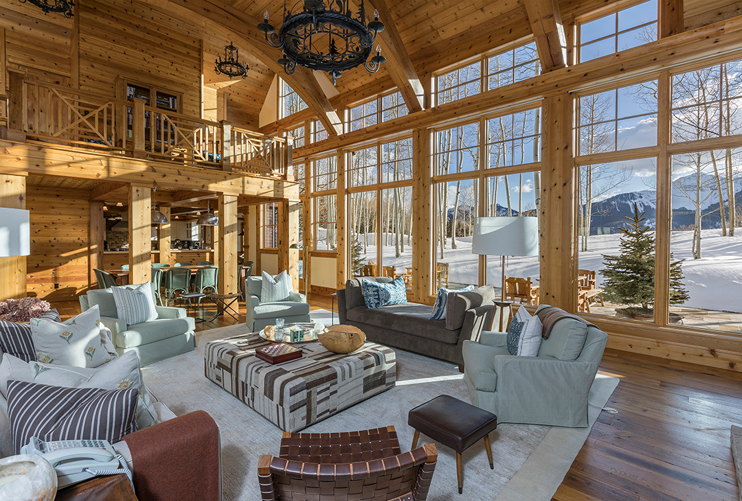 Jerry Seinfeld Relists His Extravagant Colorado Getaway Living Room
