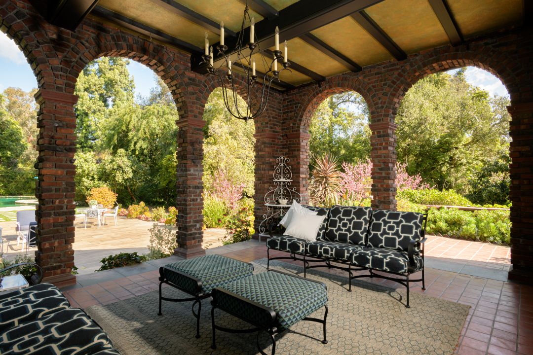 La La Land Pasadena Tudor Covered Sitting Area