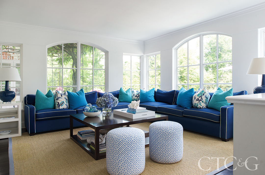 Blue Sectional Design