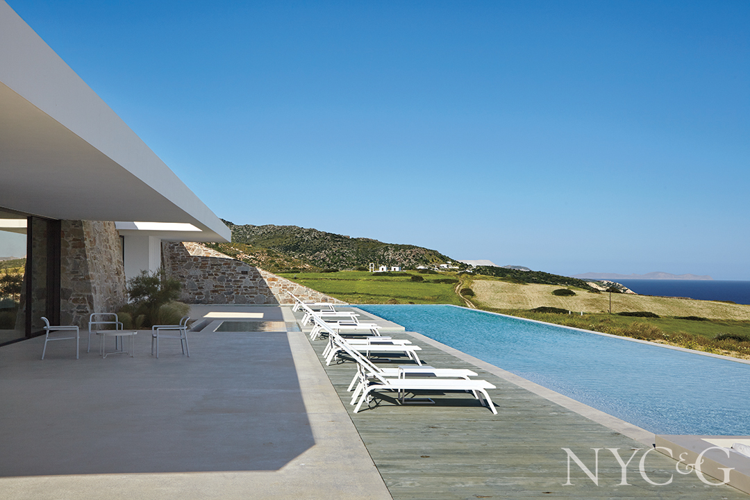 infinity Pool At Modern Home