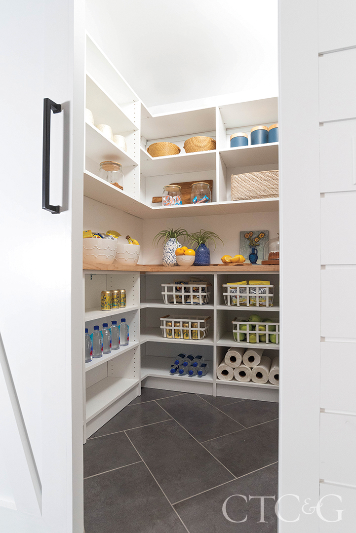 Organized White Pantry