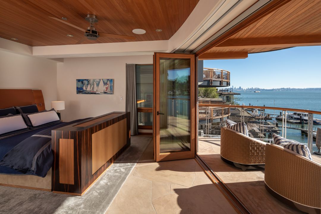 Belvedere San Francisco Bay Waterfront Home Bedroom