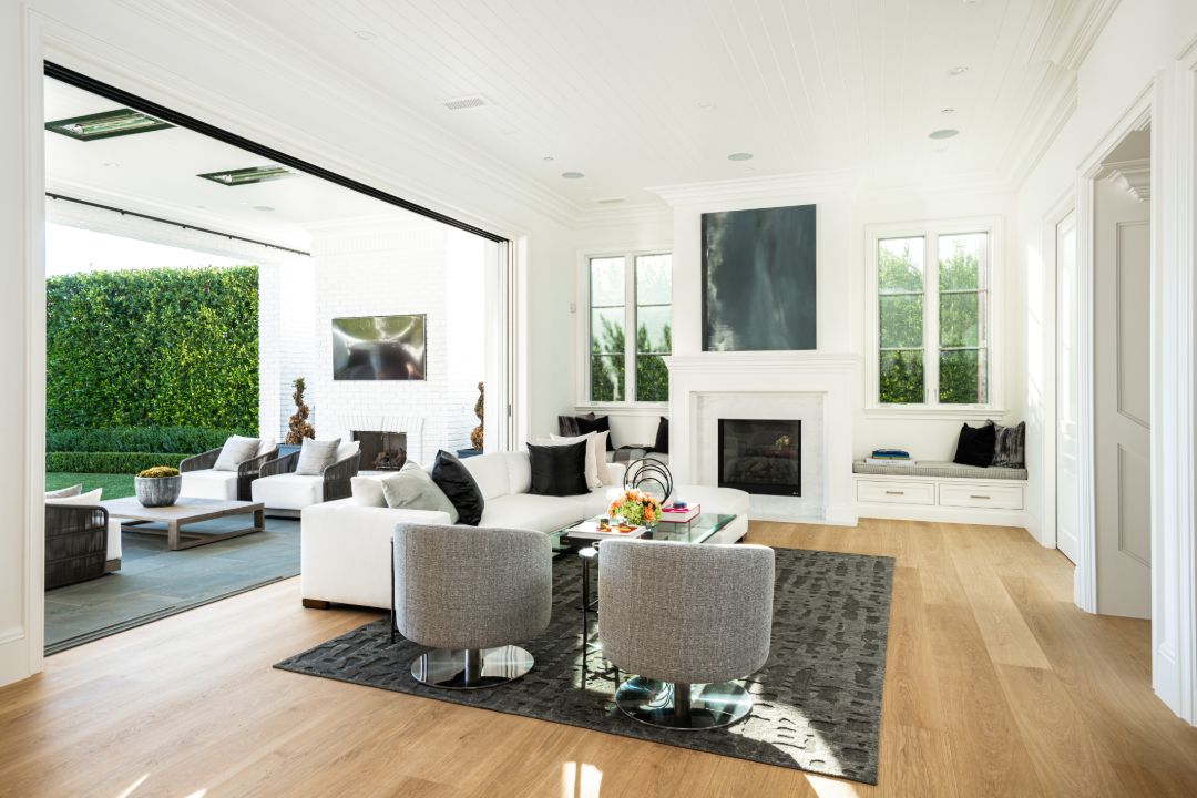 Chris Albrecht Starz Pacific Palisades Home Family Room Fireplace