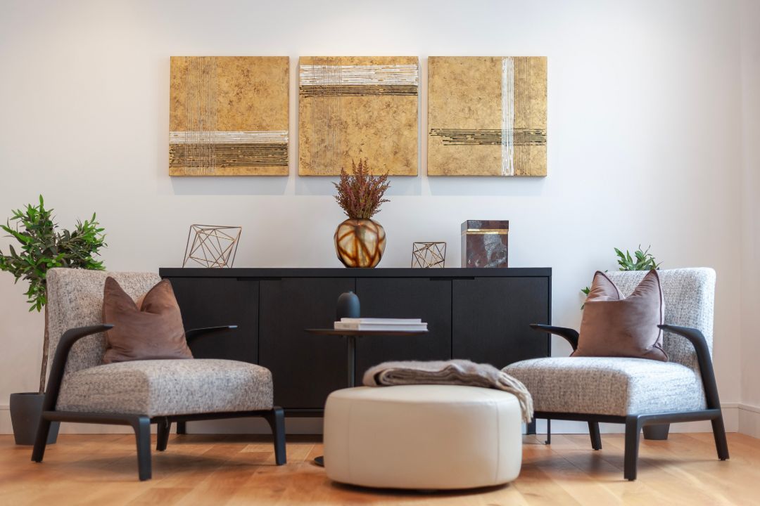 Diana Dors Blue Plaque Chelsea Townhouse Sitting Area