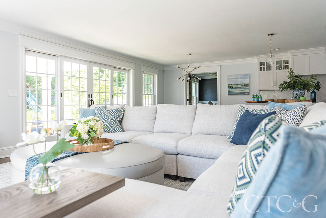 Blue And White Living Room
