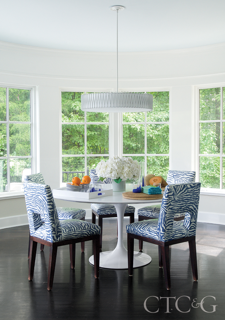 Animal Print Chairs In Dining Room