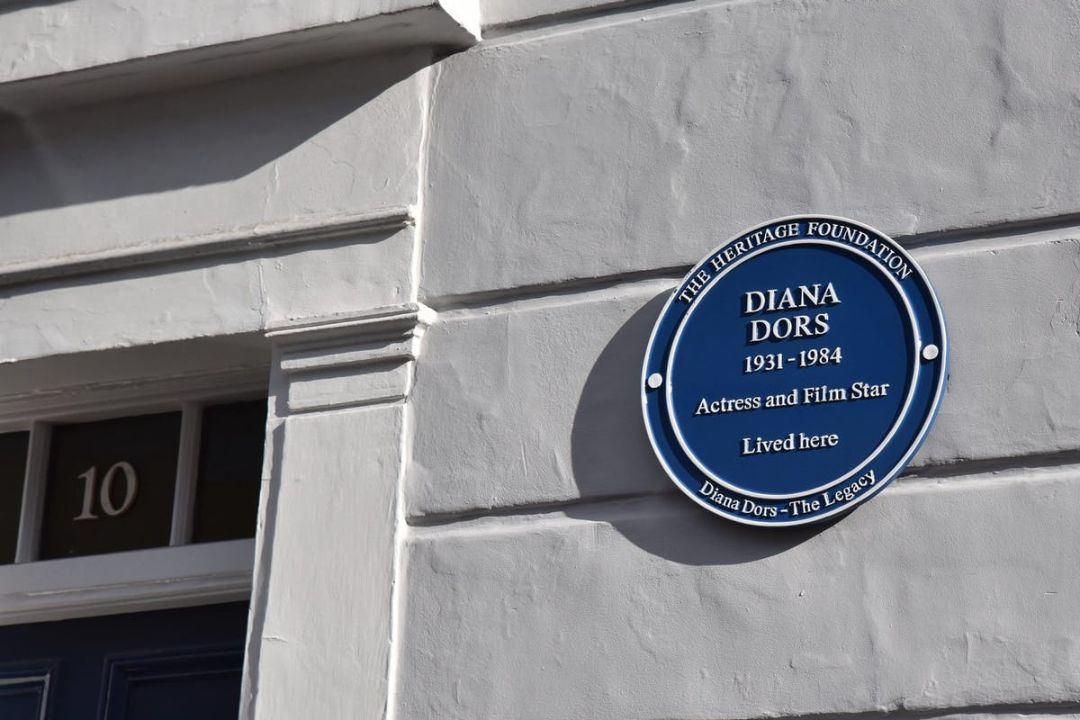 Diana Dors Blue Plaque Chelsea Townhouse
