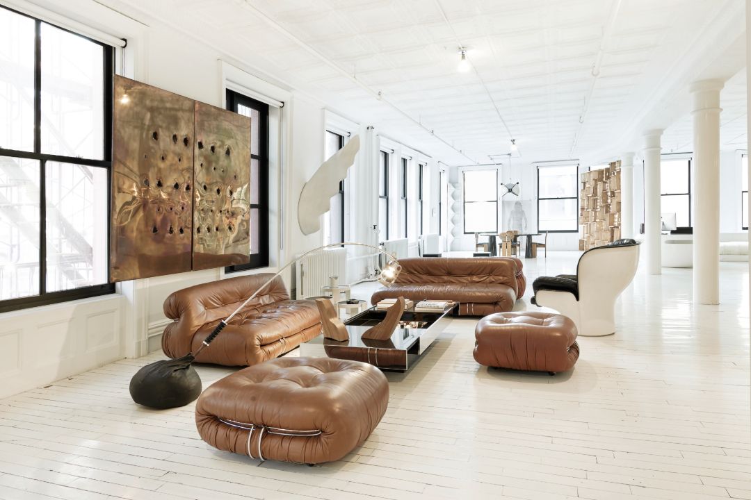 Wooster Street Soho Corner Loft Leather Sofa