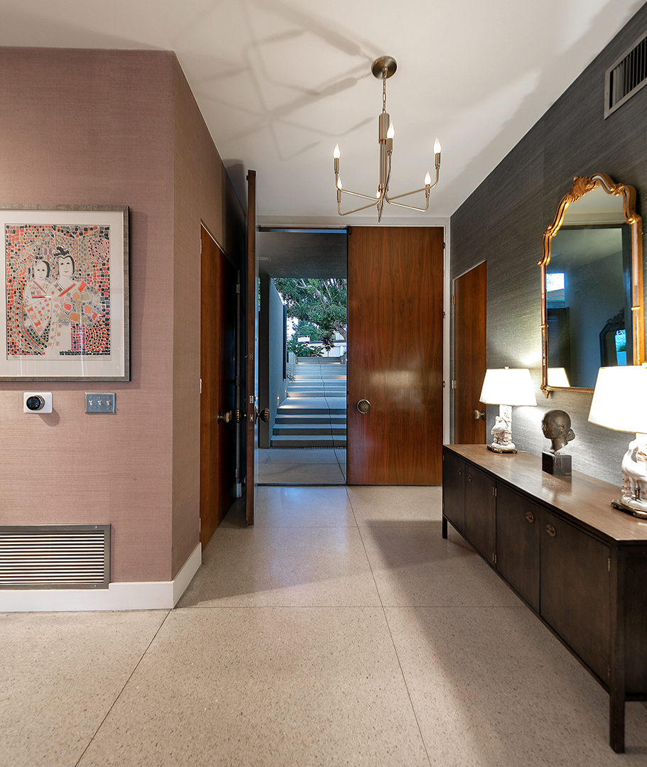 Mid Century Pasadena Home For Sale Foyer
