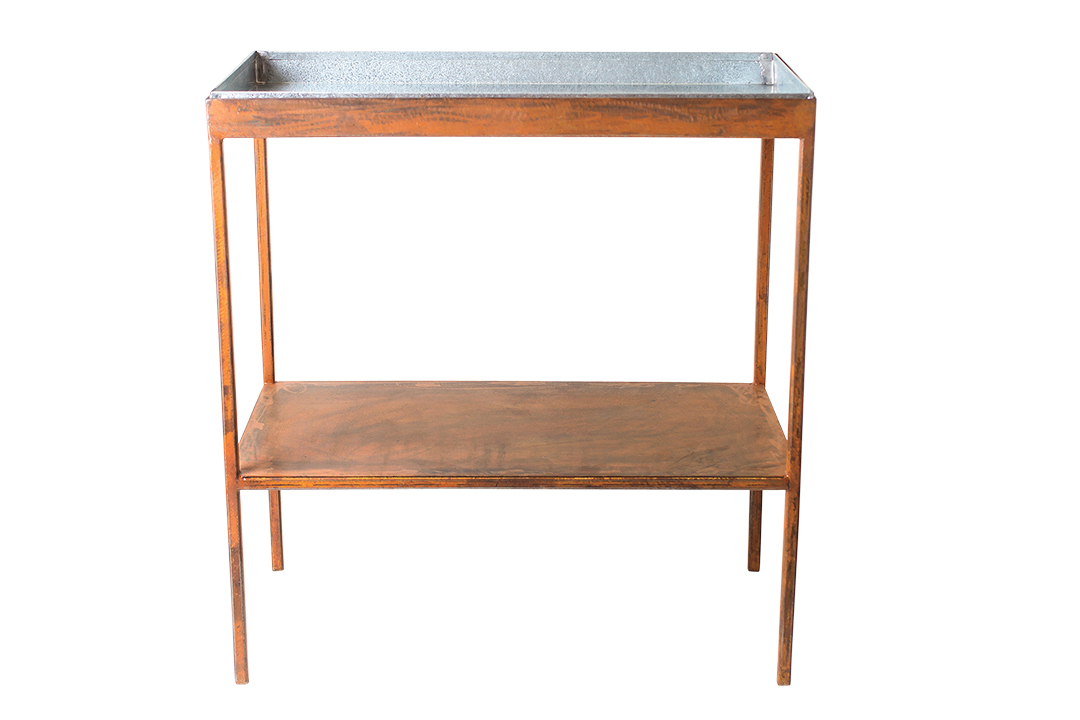 Metal Tray Garden Table