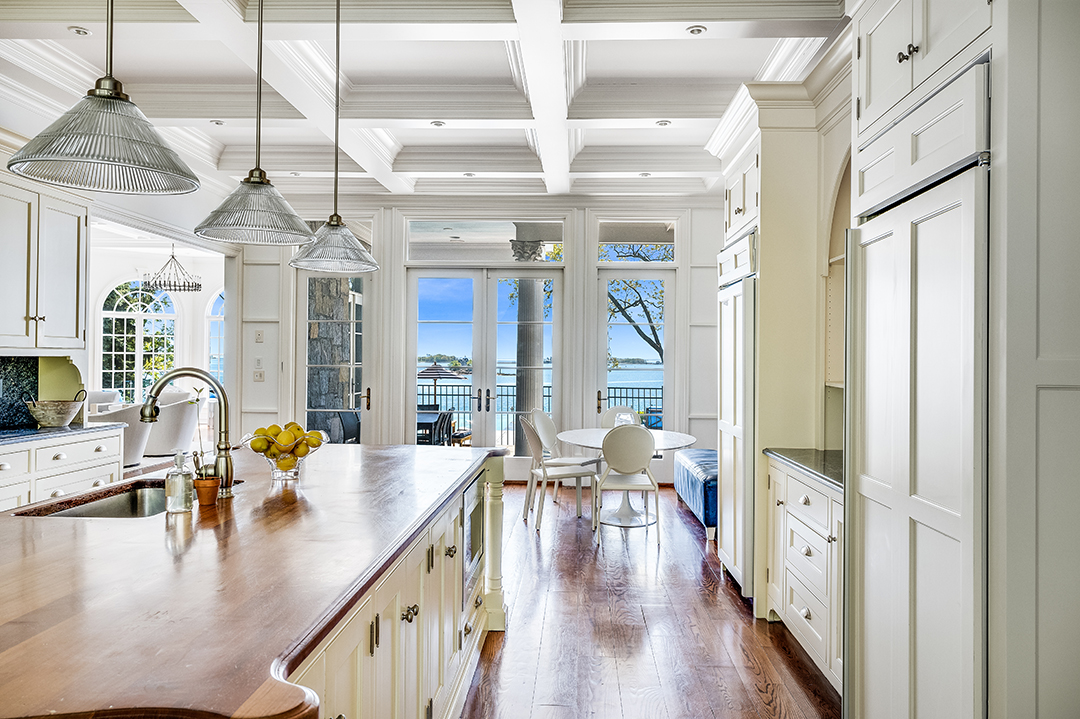 Extraordinary Waterfront Home With Playful Style Lists In Norwalk Ct Kitchen
