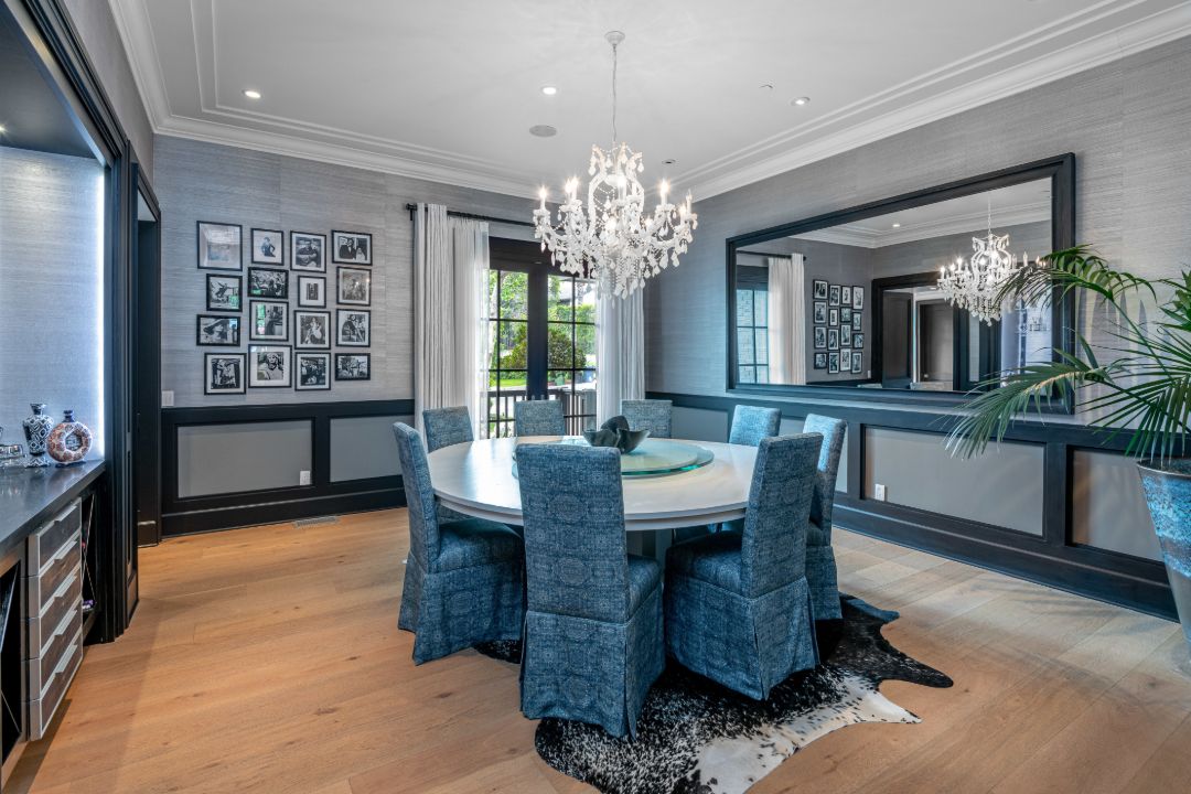 True Religion Cofounder Royal Oaks Encino Traditional Home Dining Room Round Table