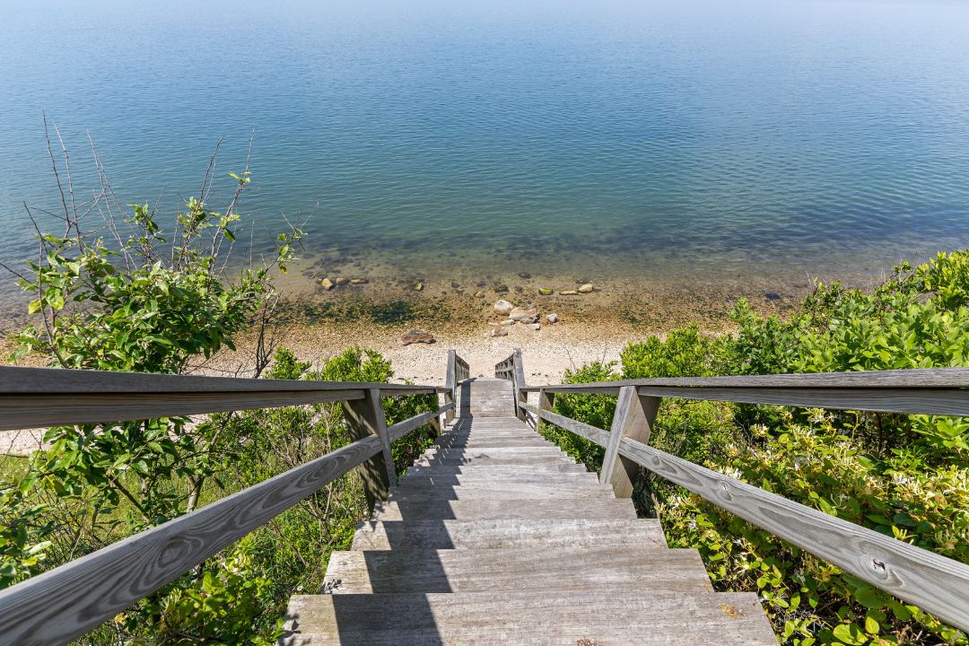 Sag Harbor Noyac Bay Waterfront Home Boardwalk