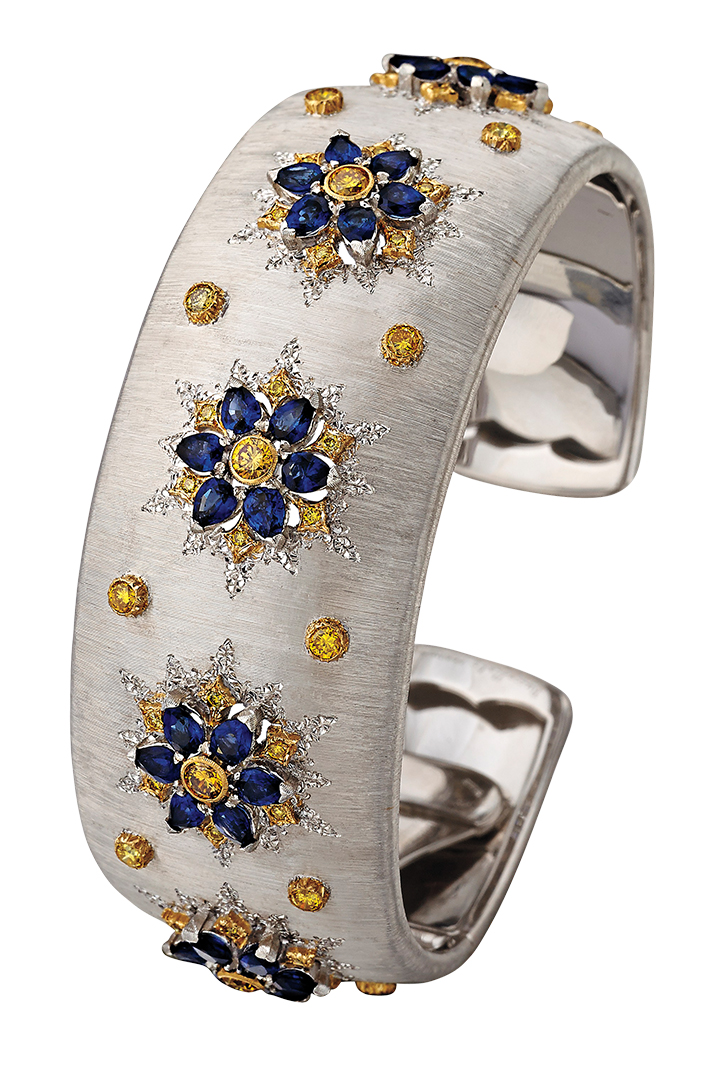 Buccellati 18k White Gold Cuff Set