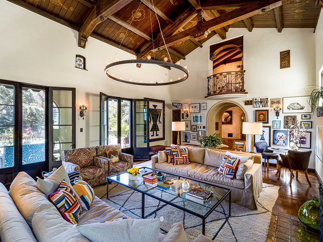 Modern Family Star Parts Ways With Enchanting Spanish Style Home Living Room B