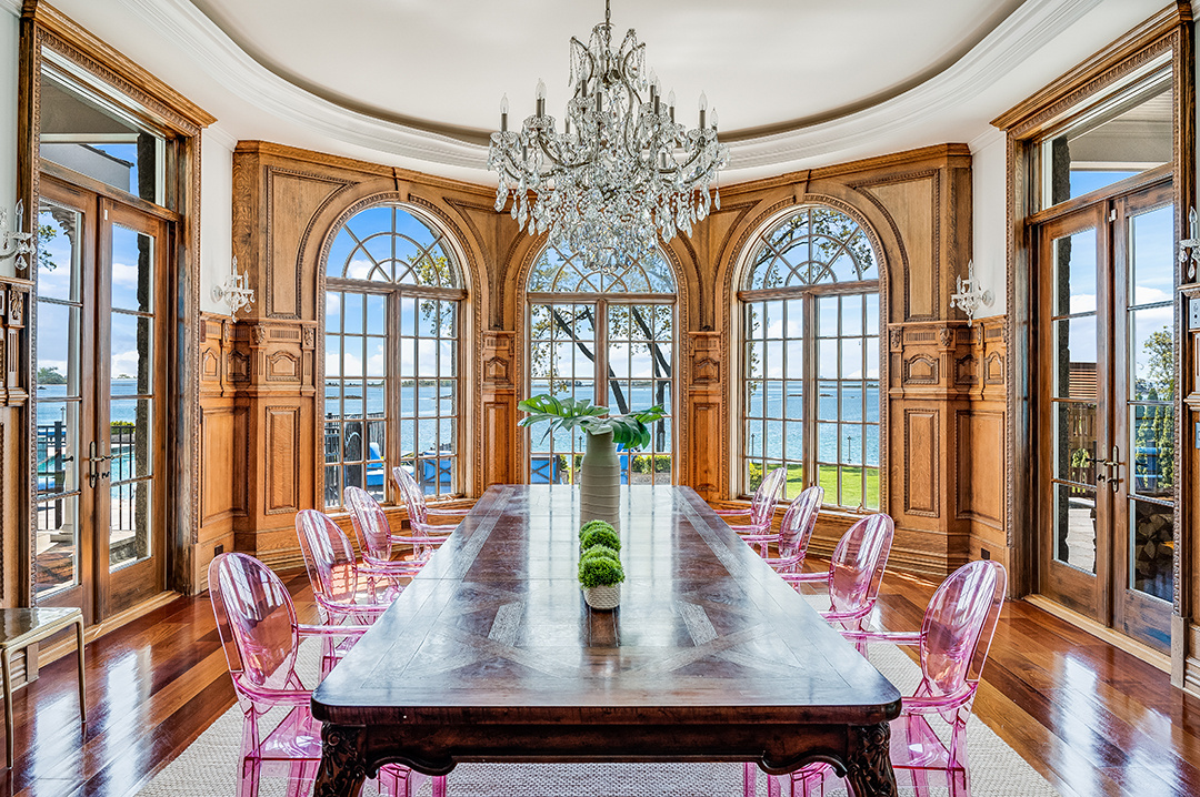 Extraordinary Waterfront Home With Playful Style Lists In Norwalk Ct Dining Room B