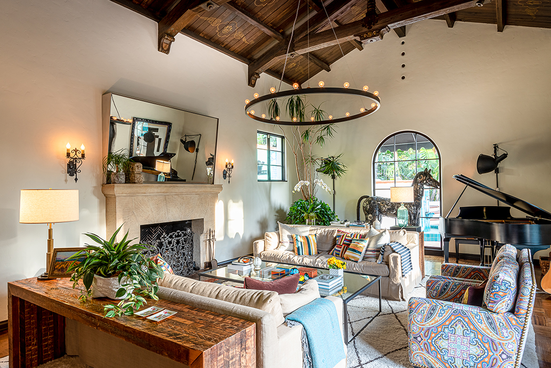 Modern Family Star Parts Ways With Enchanting Spanish Style Home Living Room