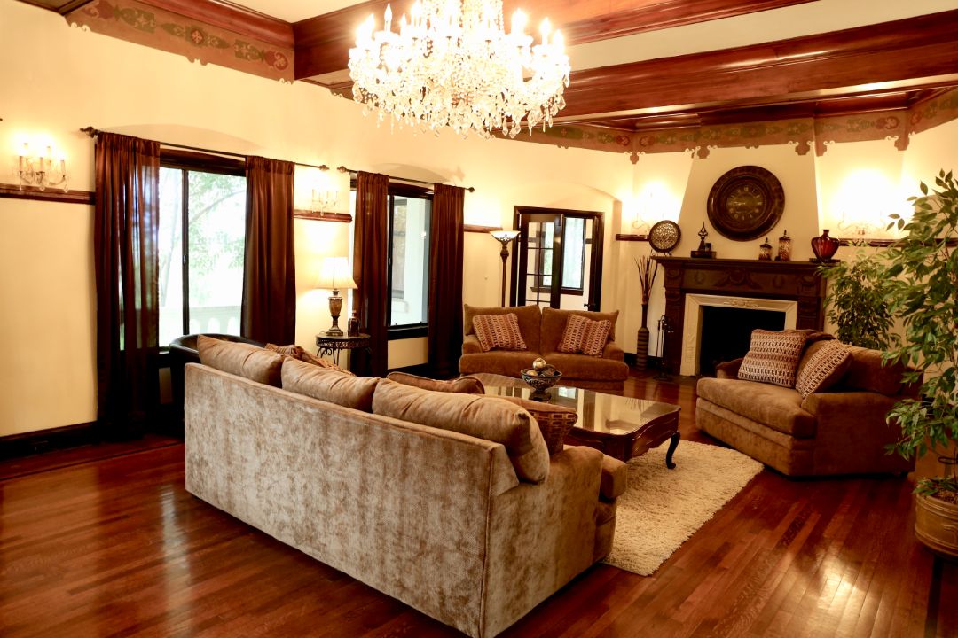 Phil Spector Sells Pyrenees Castle Living Room