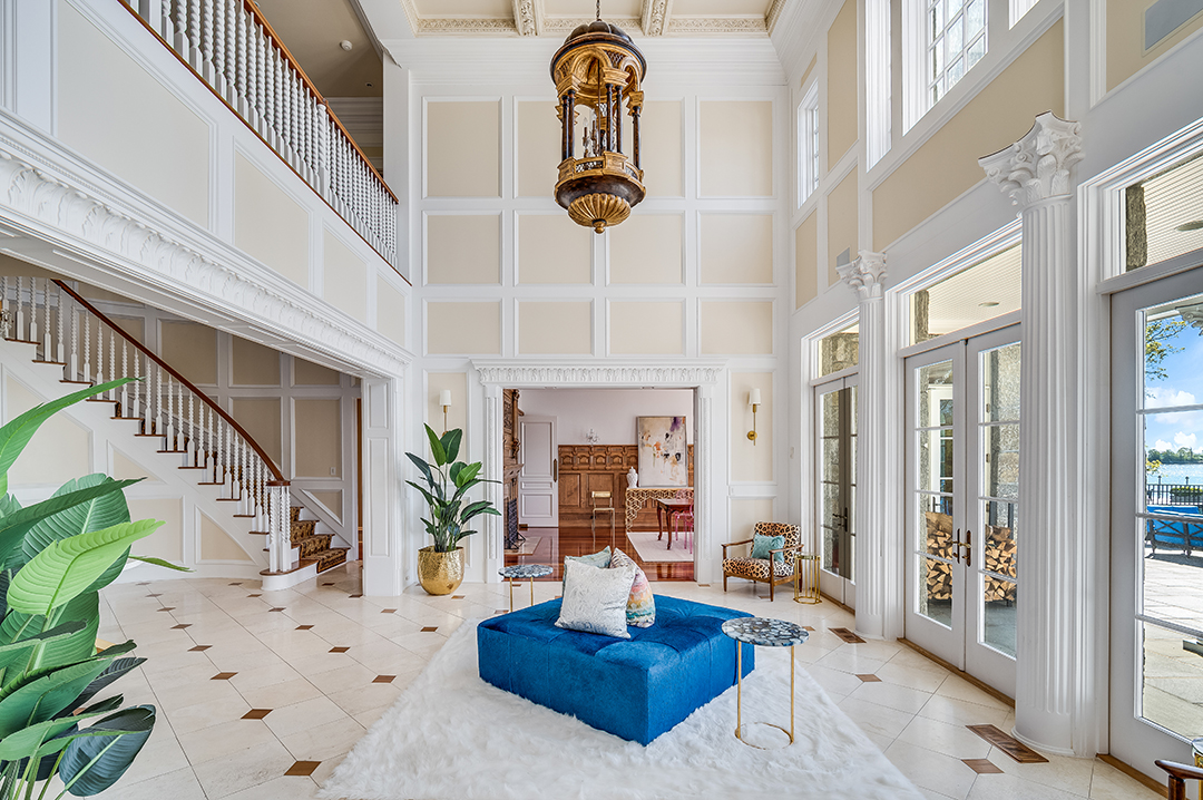 Extraordinary Waterfront Home With Playful Style Lists In Norwalk Ct Foyer