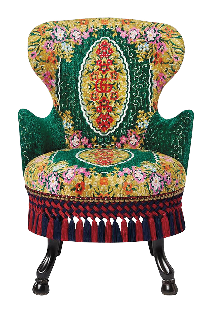 Gucci Velvet Jacquard Armchair