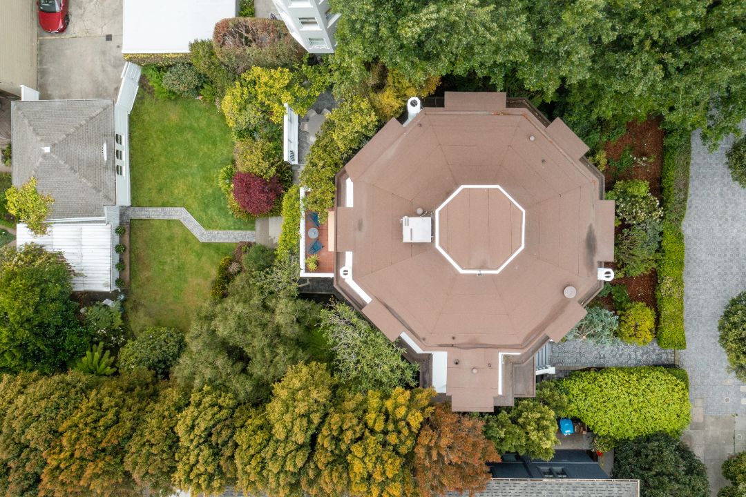 San Francisco Feusier Octagon House Aerial