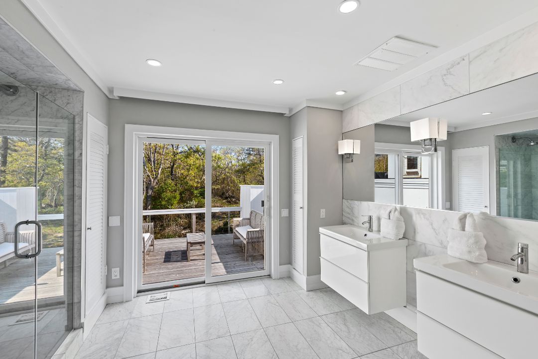 Composer Jerry Herman Fire Island Pines Beach House Master Bath