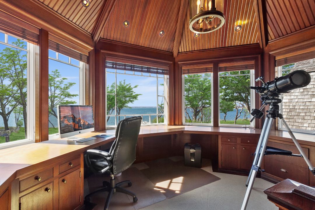 Sag Harbor Noyac Bay Waterfront Home Office
