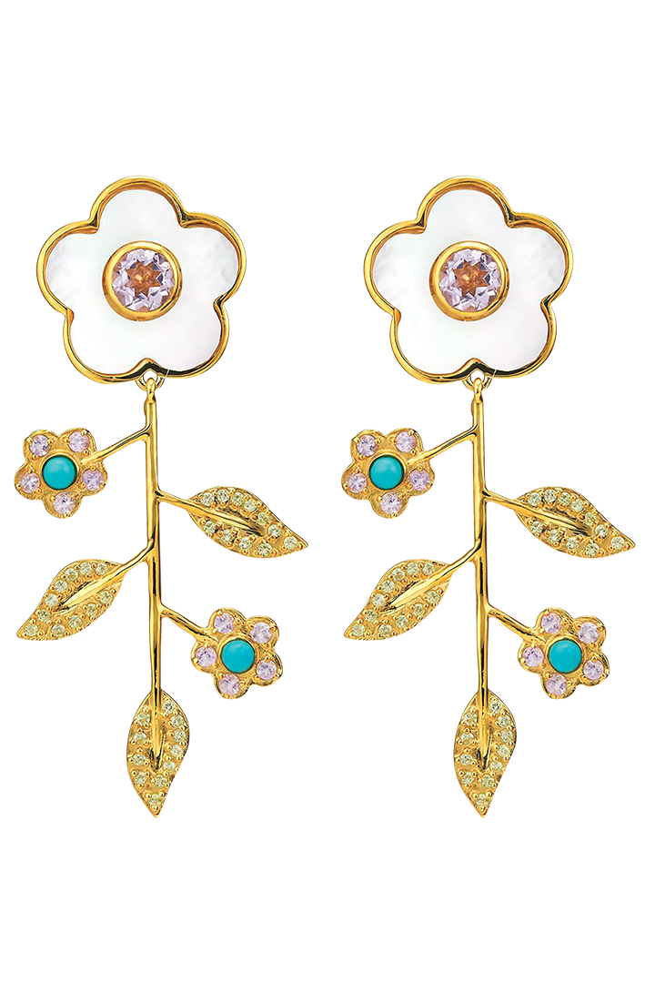 Asha By Ashley Mccormick Vermeil Garden Earring