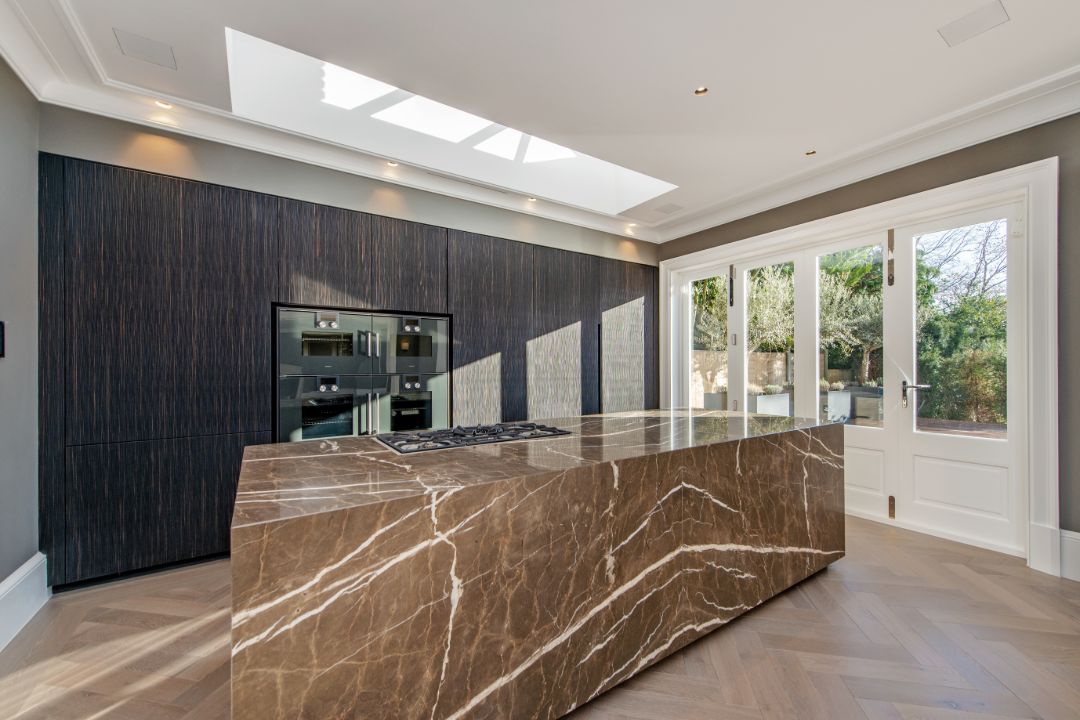 Former Mi6 Spy Base Turned London Mansion Kitchen Marble Island