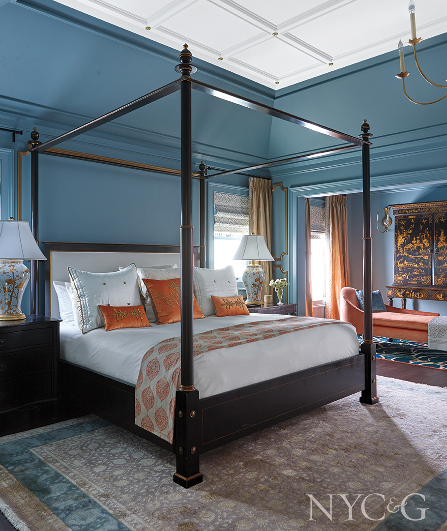 Black Bedframe In Master Bedroom