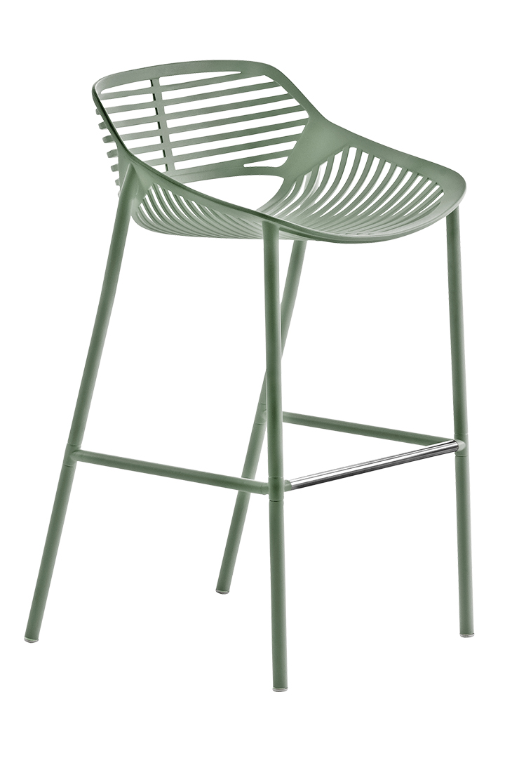 Green Stainless Steel Stool