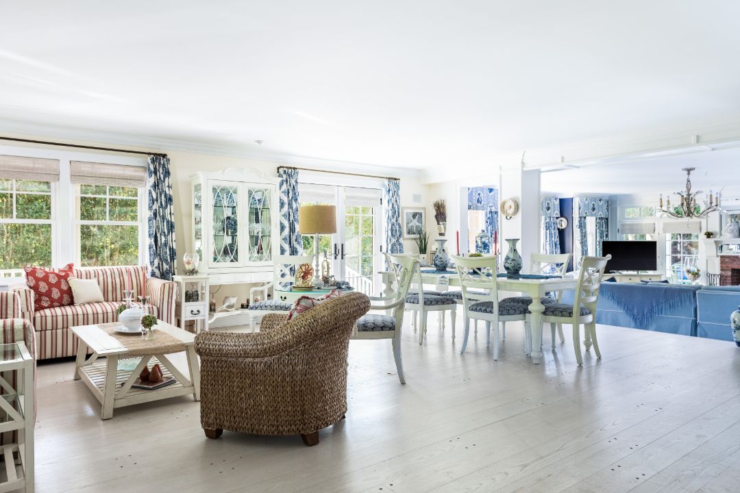 Southampton Historic District Traditional Home Living & Dining Space