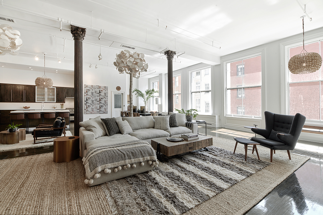 Tour A Bright And Chic Soho Loft Newly Listed For 7m Living Room B