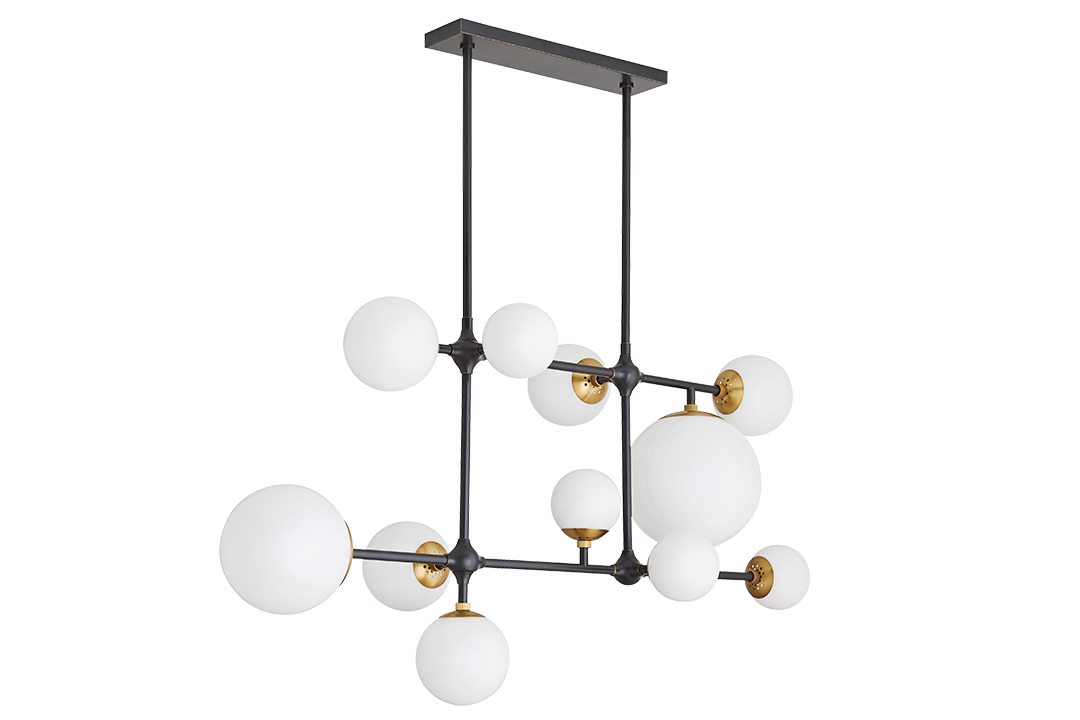 black and white chandelier