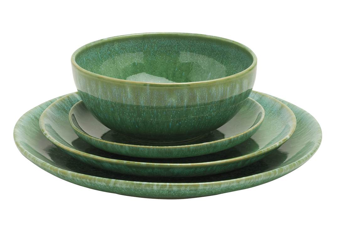 emerald-green plate set