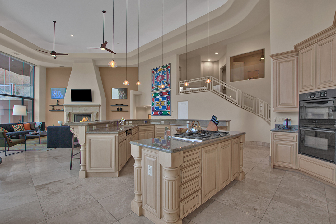 Alicia Keys And Swizz Beatz Say Goodbye To Their Hilltop Arizona Home Open Kitchen Area