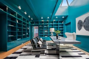 Jon Stewart Former Tribeca Penthouse Teal Office