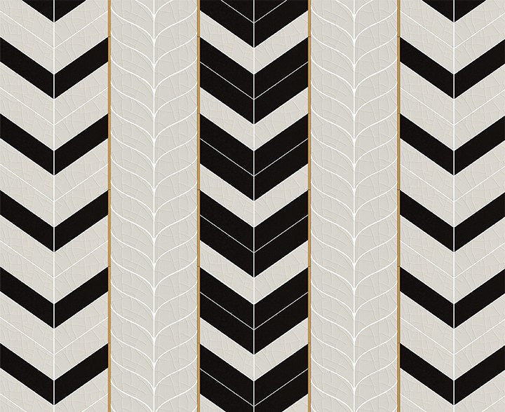 black and white herringbone tile