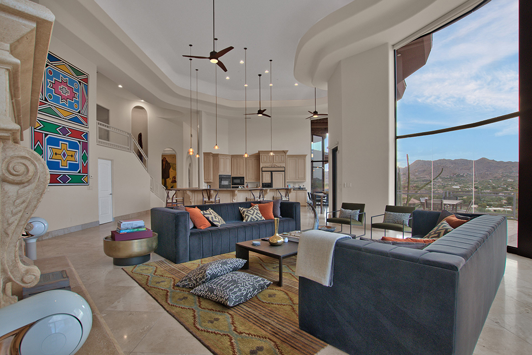 Alicia Keys And Swizz Beatz Say Goodbye To Their Hilltop Arizona Home Living Room