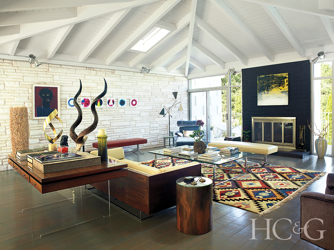 Dome Ceiling Living Room Design and Rosewood Furniture