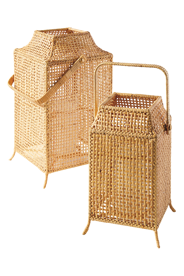 rattan lanterns