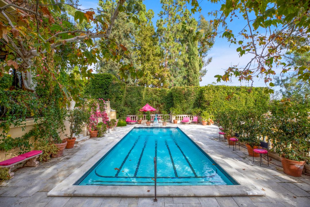 Howard Ruby Yvette Mimieux Bel Air Italian Villa Estate Pool