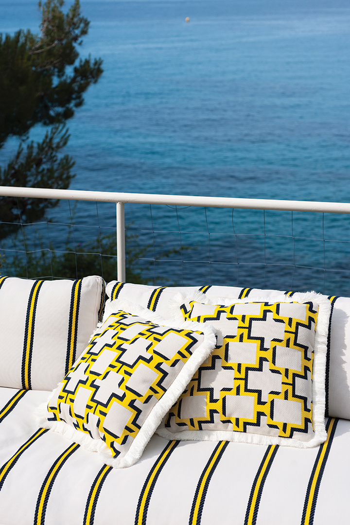 Neon Yellow And Black Cushions